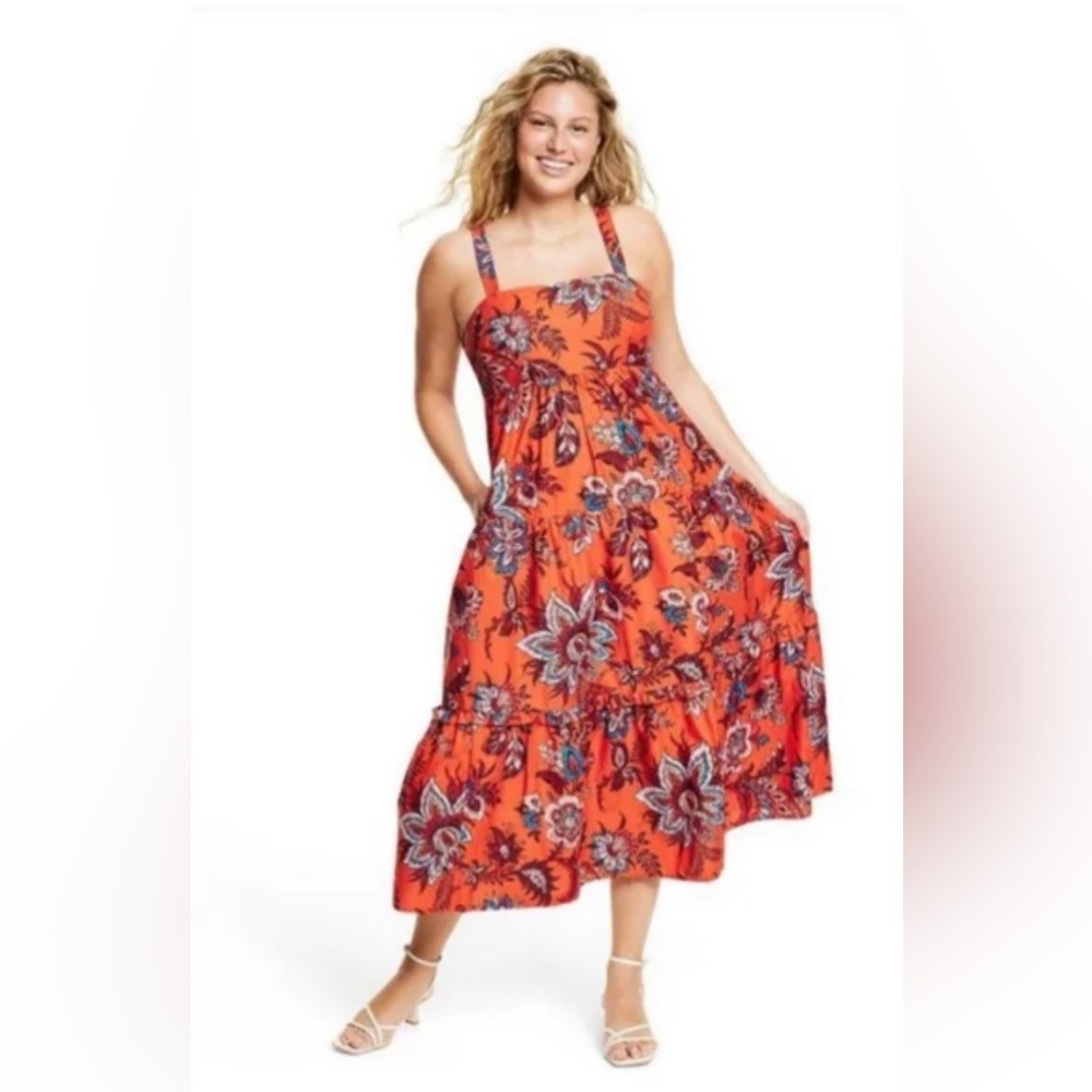 RHODE x Target Leafy Tiered Maxi Dress Sz 1X